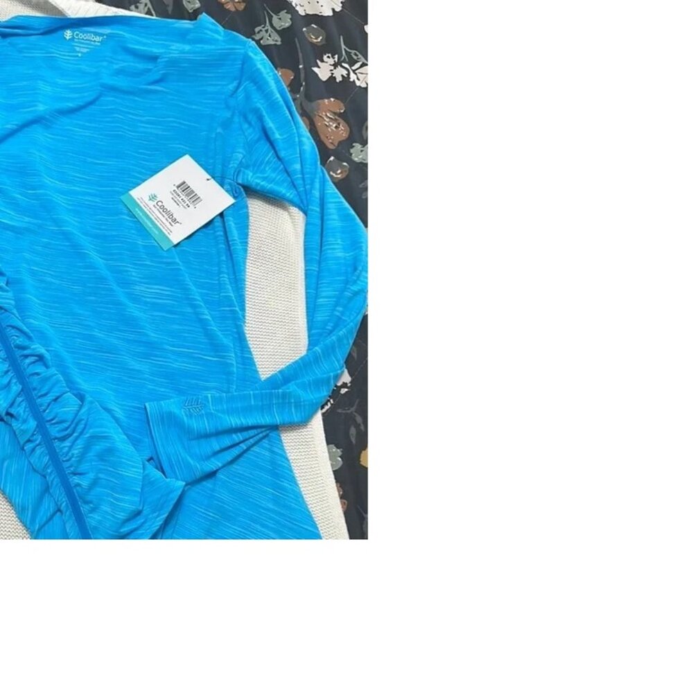 Coolibar Women’s Aqua Long Sleeve Sun Shirt UPF 50+ Large NWT (Sold Out)